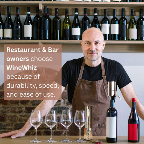 WineWhiz aerator dispenser pouring to enhance aroma.