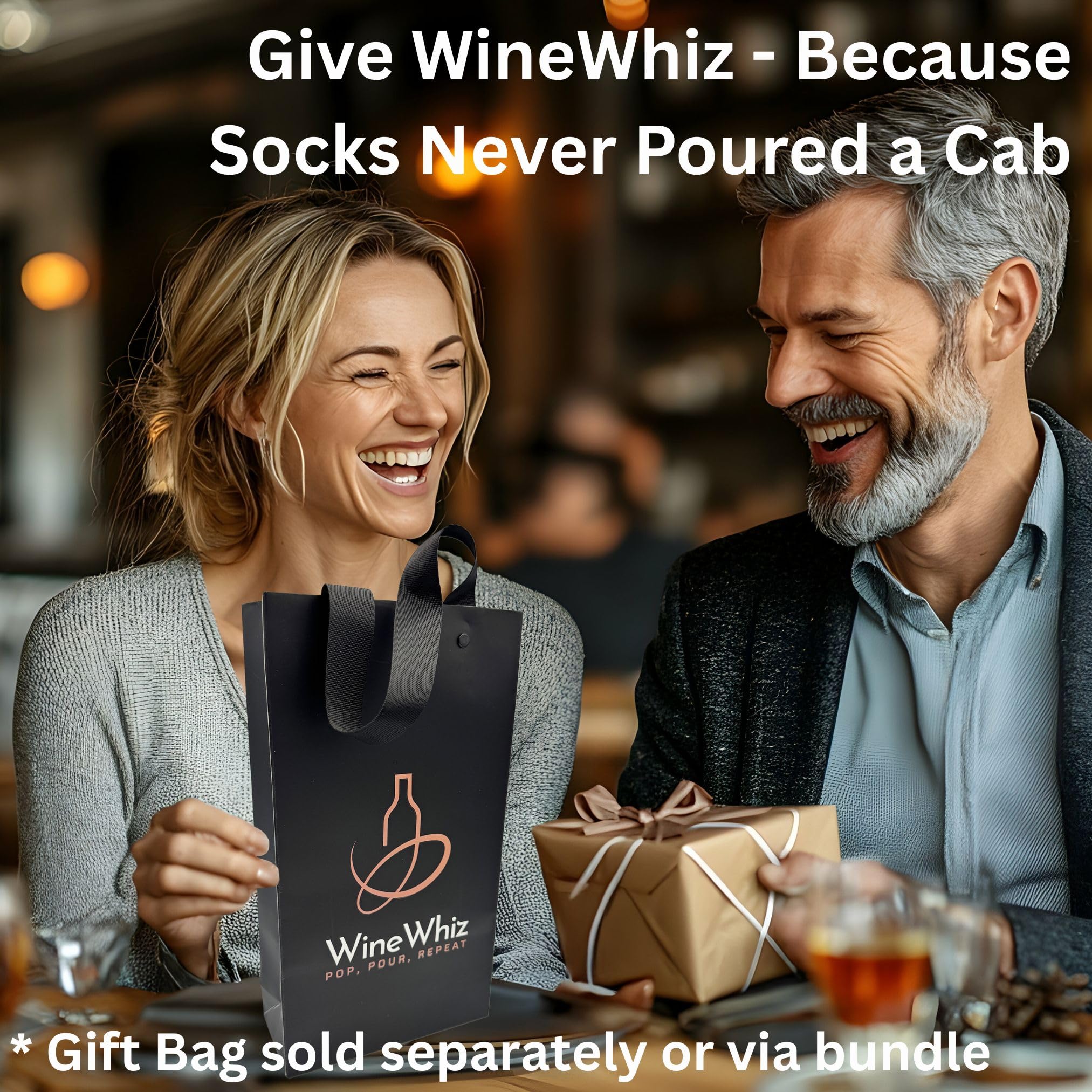 WineWhiz complete kit with aerator, stopper, and cutter.