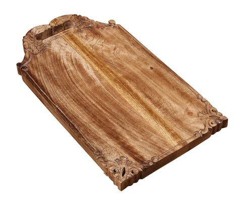 Winlay Mango Wood tray — knife-friendly surface ideal for precise prep and safe slicing.