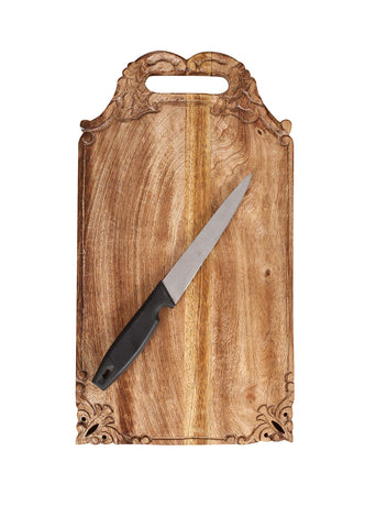 Winlay Mango Wood cutting board — natural color variation adds warmth to kitchen.