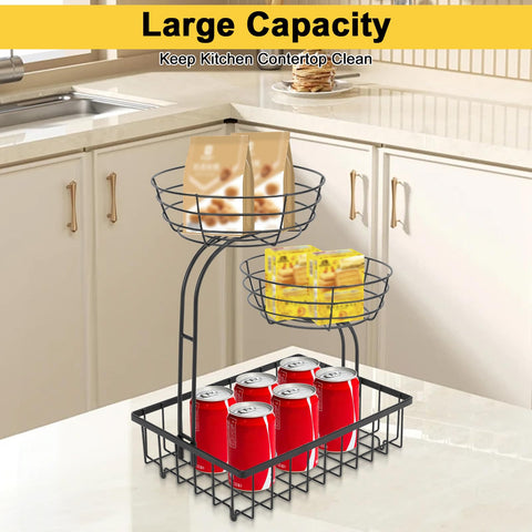 Winmien 3-Tier Basket corner-fit design fits small spaces and improves airflow