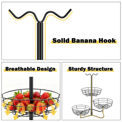 Winmien banana hooks included for easy fruit prep and handling