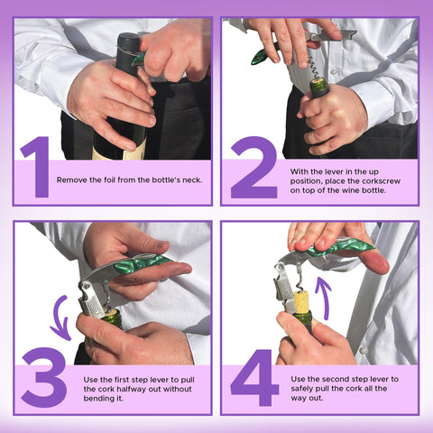 Wino Wine Key curved foil cutter for clean foil removal.