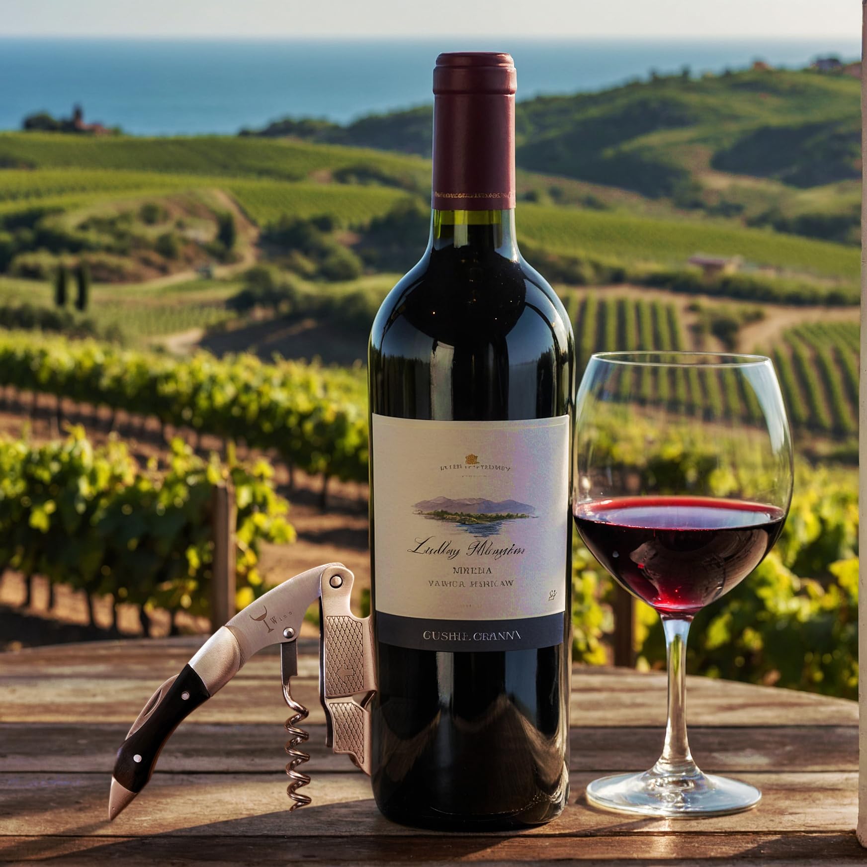 Wino Wine Key grooved corkscrew worm provides silent cork extraction