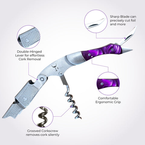 Wino Wine Key lever-action design enables smooth openings of varied corks