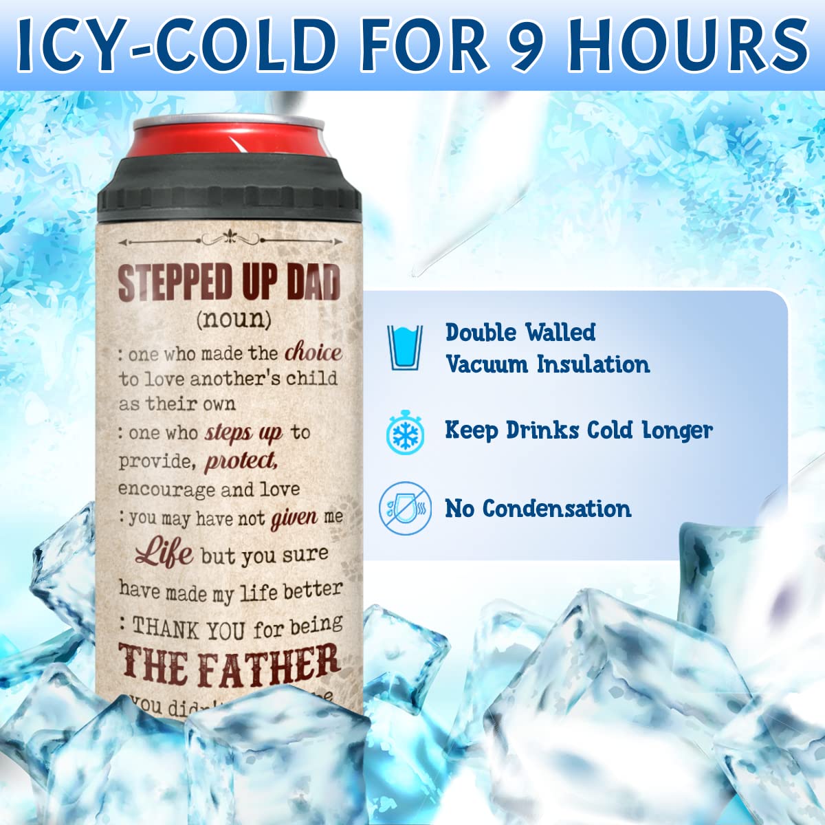 Winorax Stepdad can cooler with tight lids prevents spills during outings.