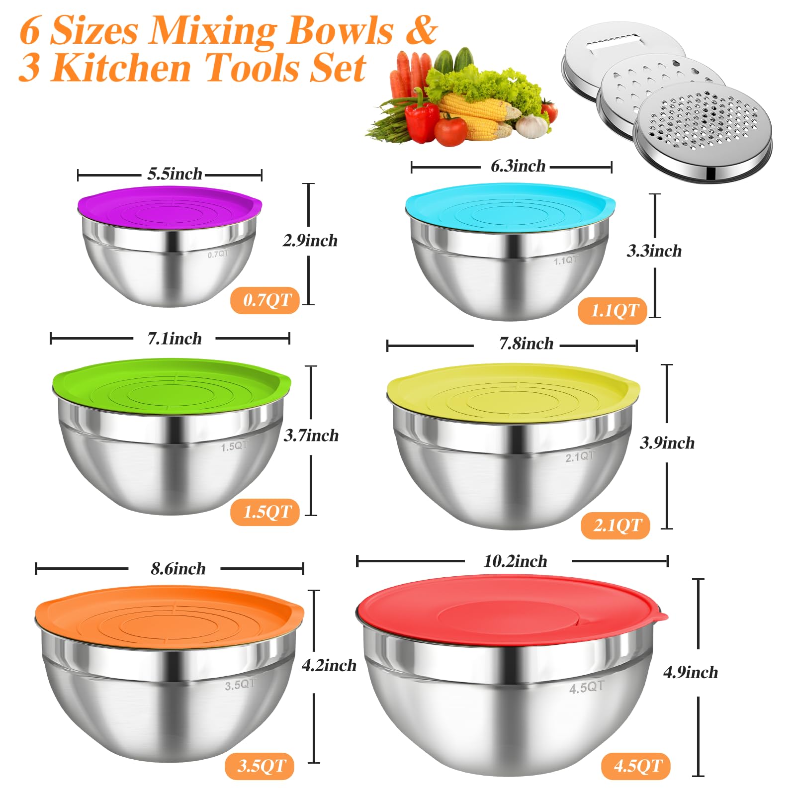 Winproper airtight lids keep contents fresh and splatter-free