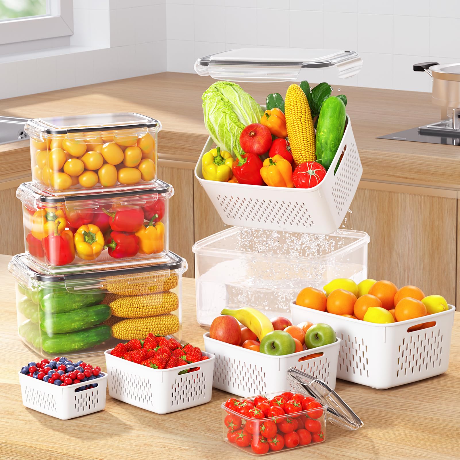 Winproper containers are microwave-safe with lids removed and dishwasher-safe after cleaning.