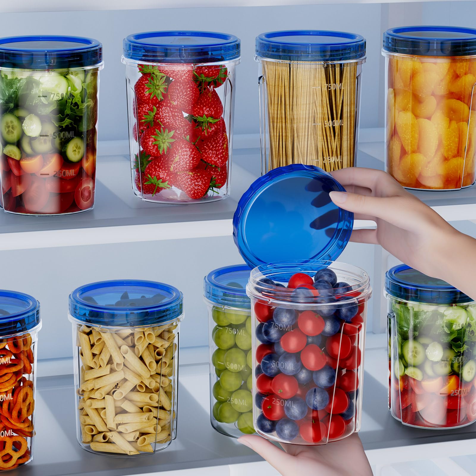 Winproper fridge and freezer safe 32oz containers to organize leftovers.