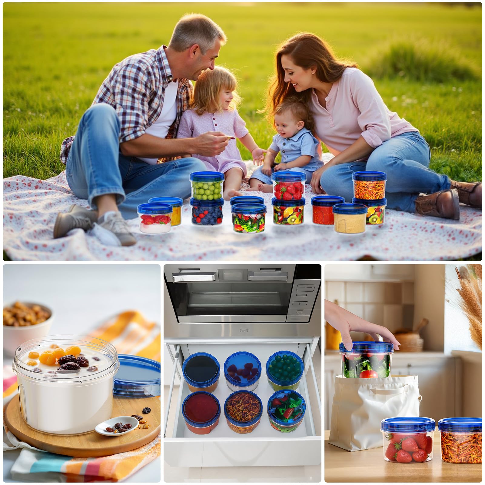 Winproper odor-resistant containers ideal for leftovers and sauces