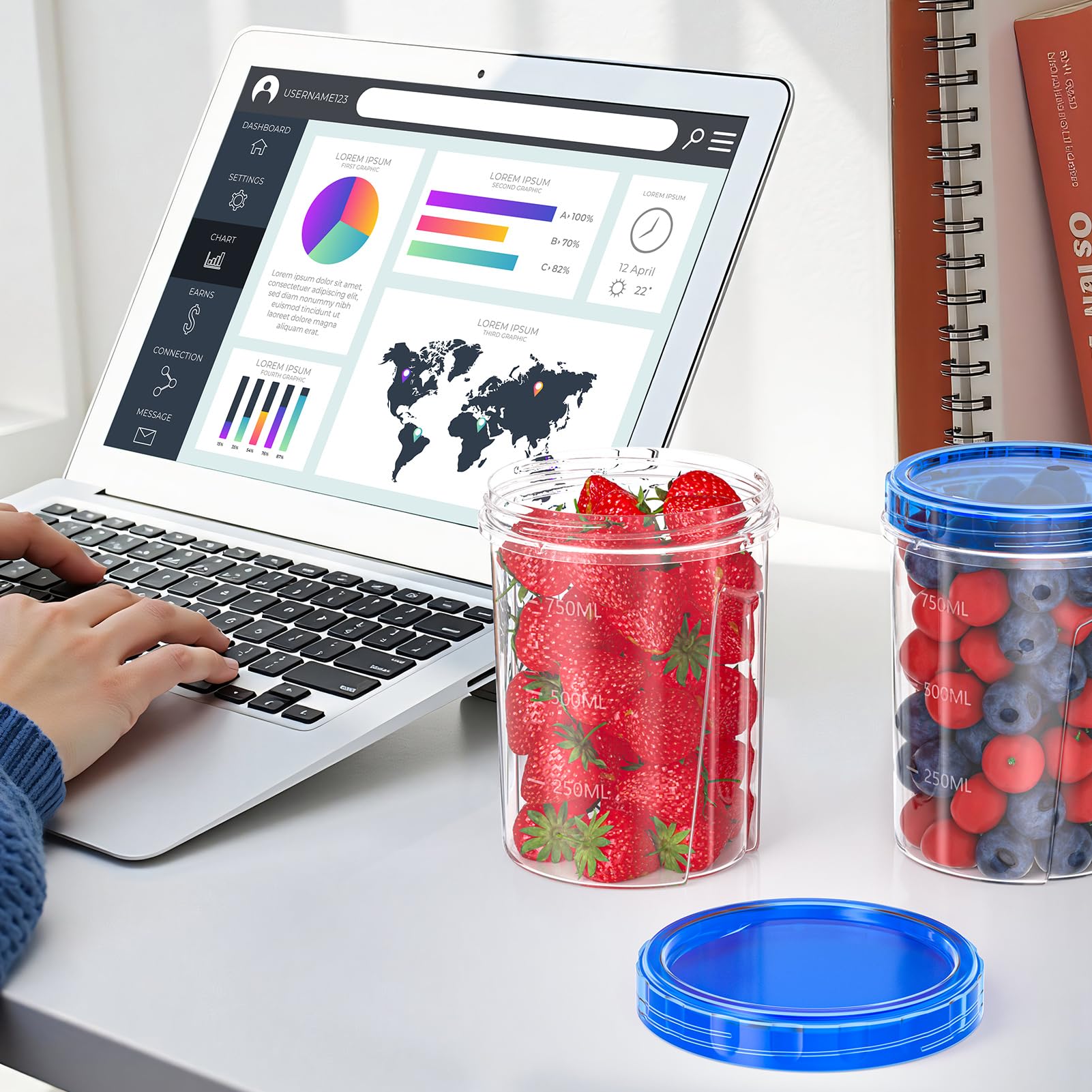 Winproper portable 32oz containers ideal for on-the-go lunches.