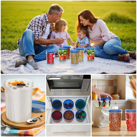Winproper reusable 32oz containers are dishwasher-safe for easy cleanup.