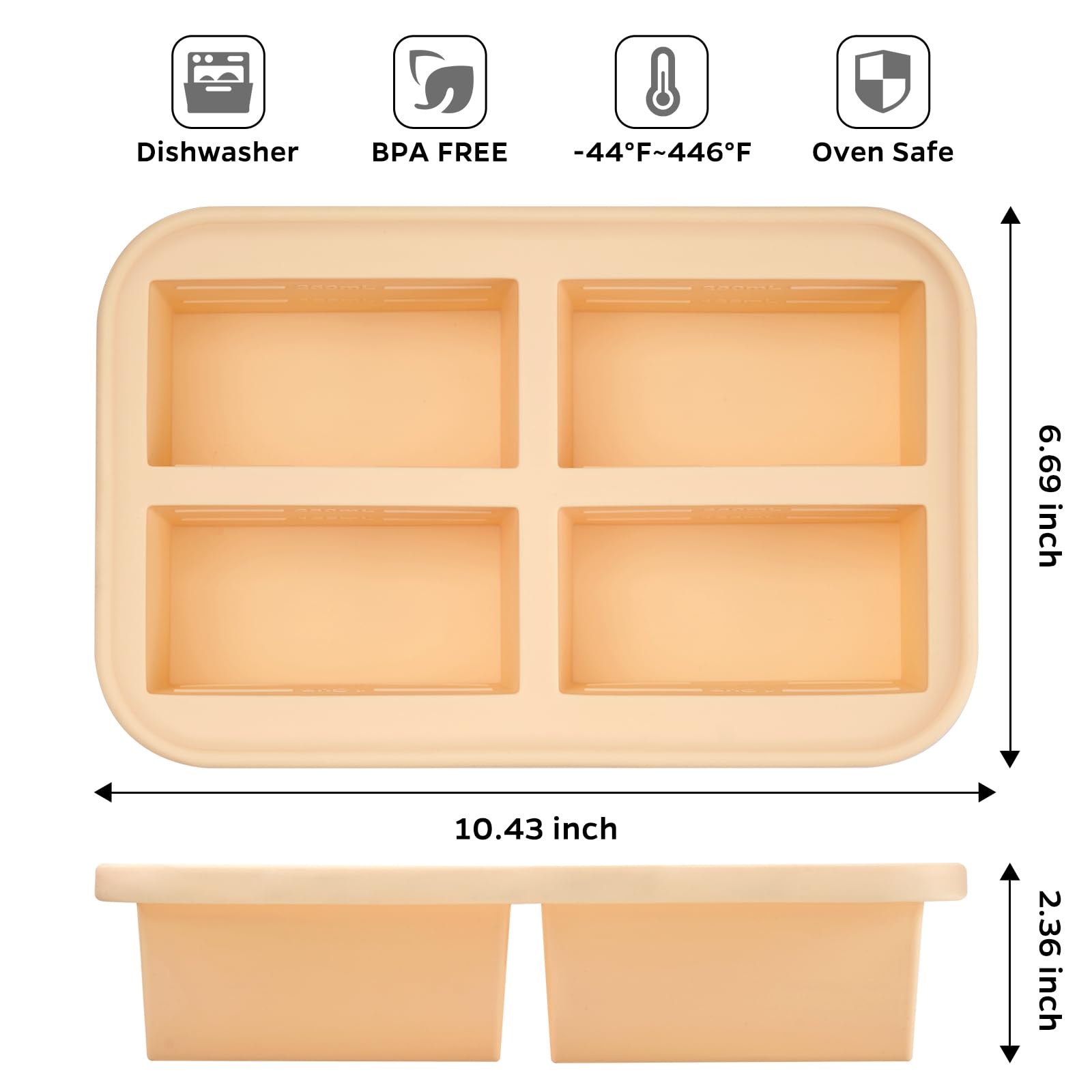Winrock freezing tray with lid for a tight seal and odor control.
