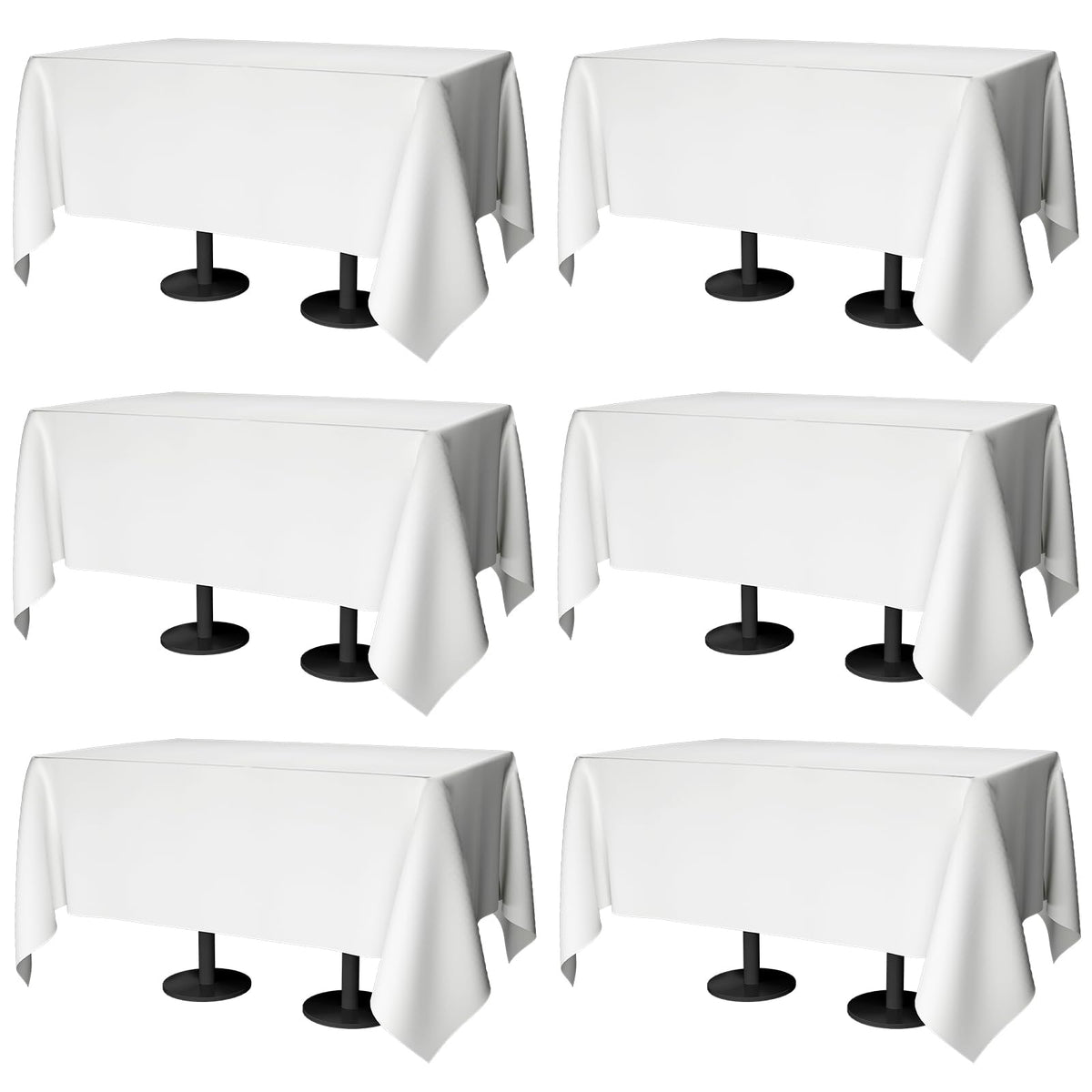 Winwingo 70x120 table cloth on table for a crisp, elegant dining setup.
