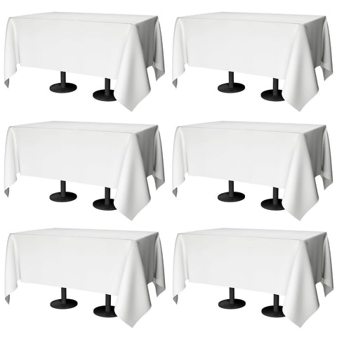 Winwingo 70x120 table cloth on table for a crisp, elegant dining setup.