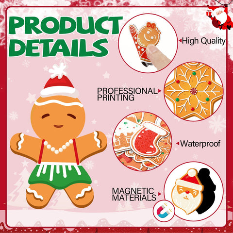 Wiooffen Merry Christmas magnets enhance fridge and car displays.