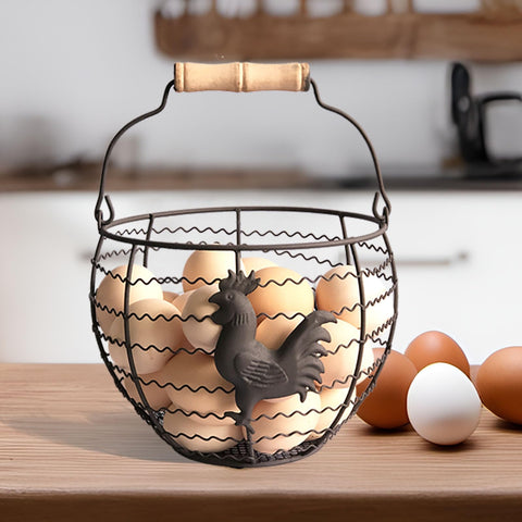 Charming Easter basket with handle for carrying and display.