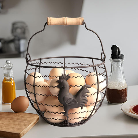 Multipurpose decorative basket for toys, towels, or condiments on the counter.