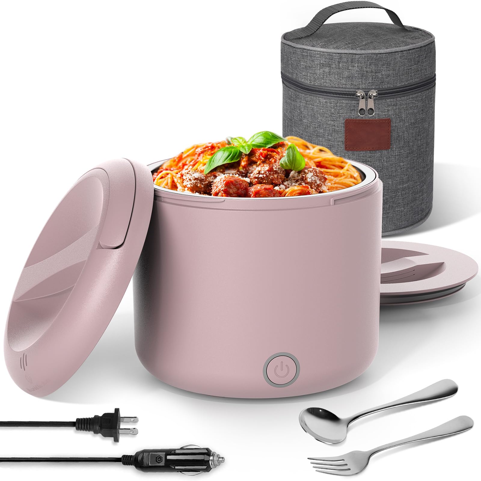 WisaKey 41oz electric lunch box ready for office or travel meals.