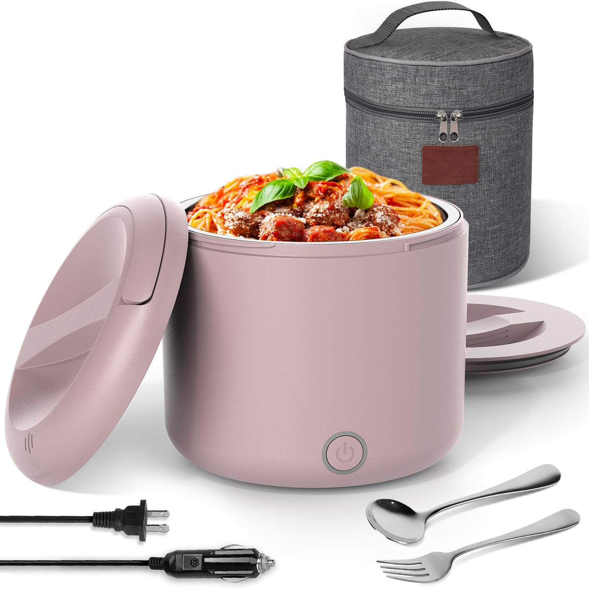 WisaKey 41oz electric lunch box ready for office or travel meals.