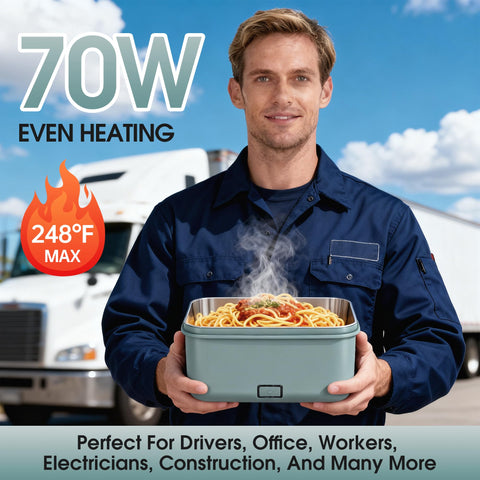 WisaKey 70W heating demonstrates fast warming of lunch