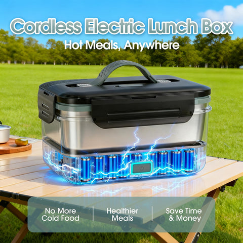 WisaKey 8000mAh battery powering cordless heating for on the go meals