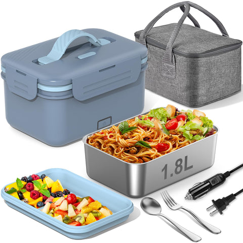 WisaKey electric lunch box with 12V car plug for on-the-go heating.