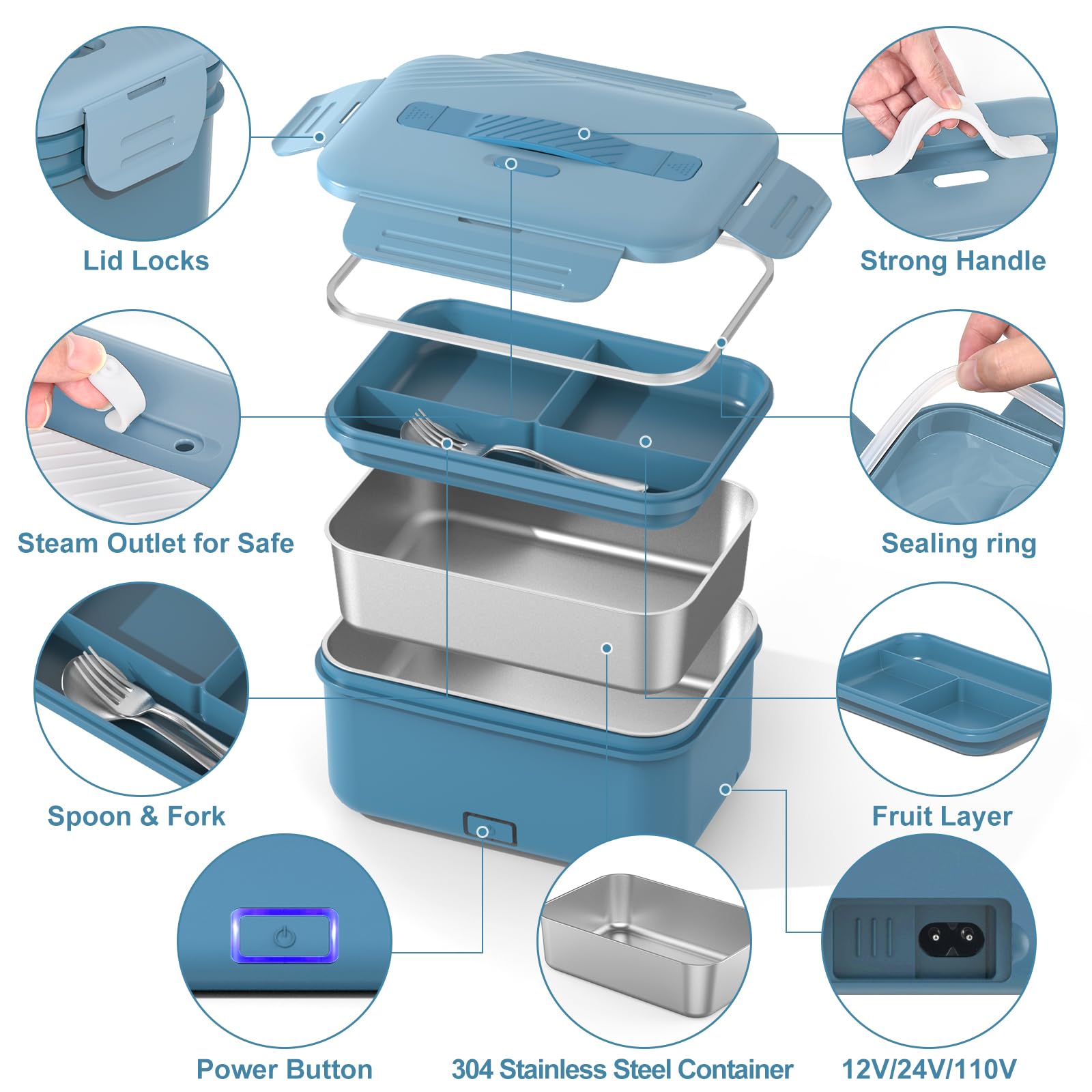 WisaKey durable stainless insert is dishwasher-safe for easy cleanup