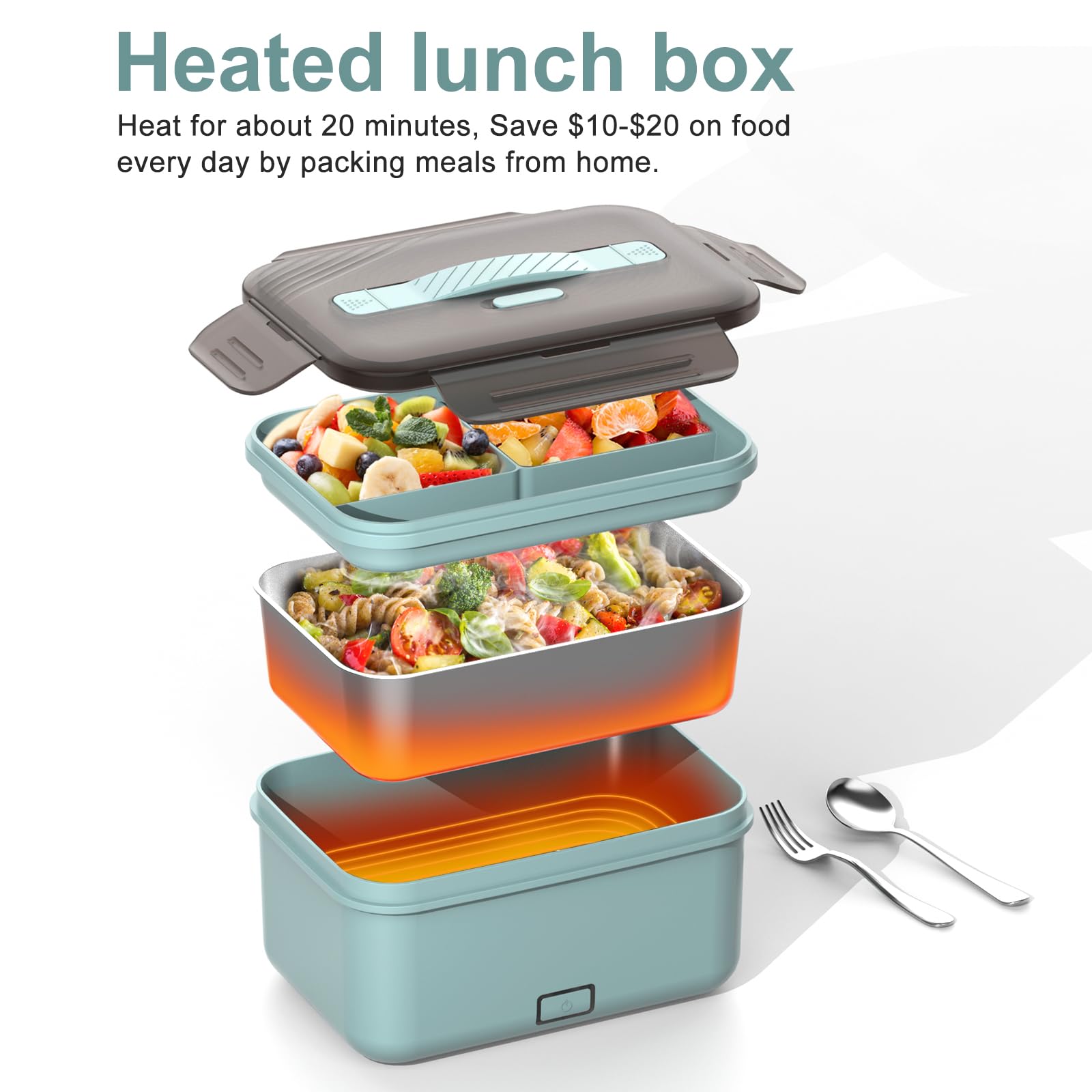 WisaKey leak-proof design with silicone gasket and locking clips for spill-free meals