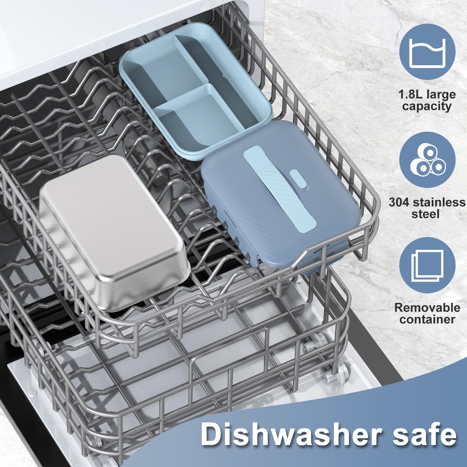 WisaKey leak-proof silicone gasket keeps sauces contained.