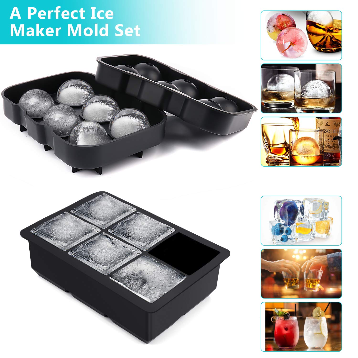 Wiscky two-pack ice trays ready for continuous ice production
