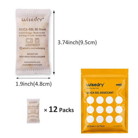 Wisedry outside ziplock storage for easy storage of unused sachets.