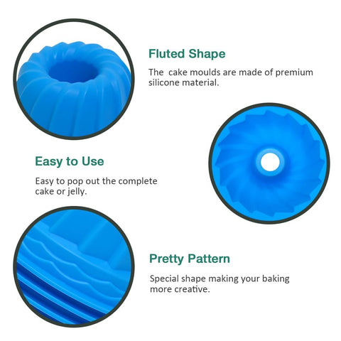 Wisehold blue pudding mold offers cute patterns for home decorating.