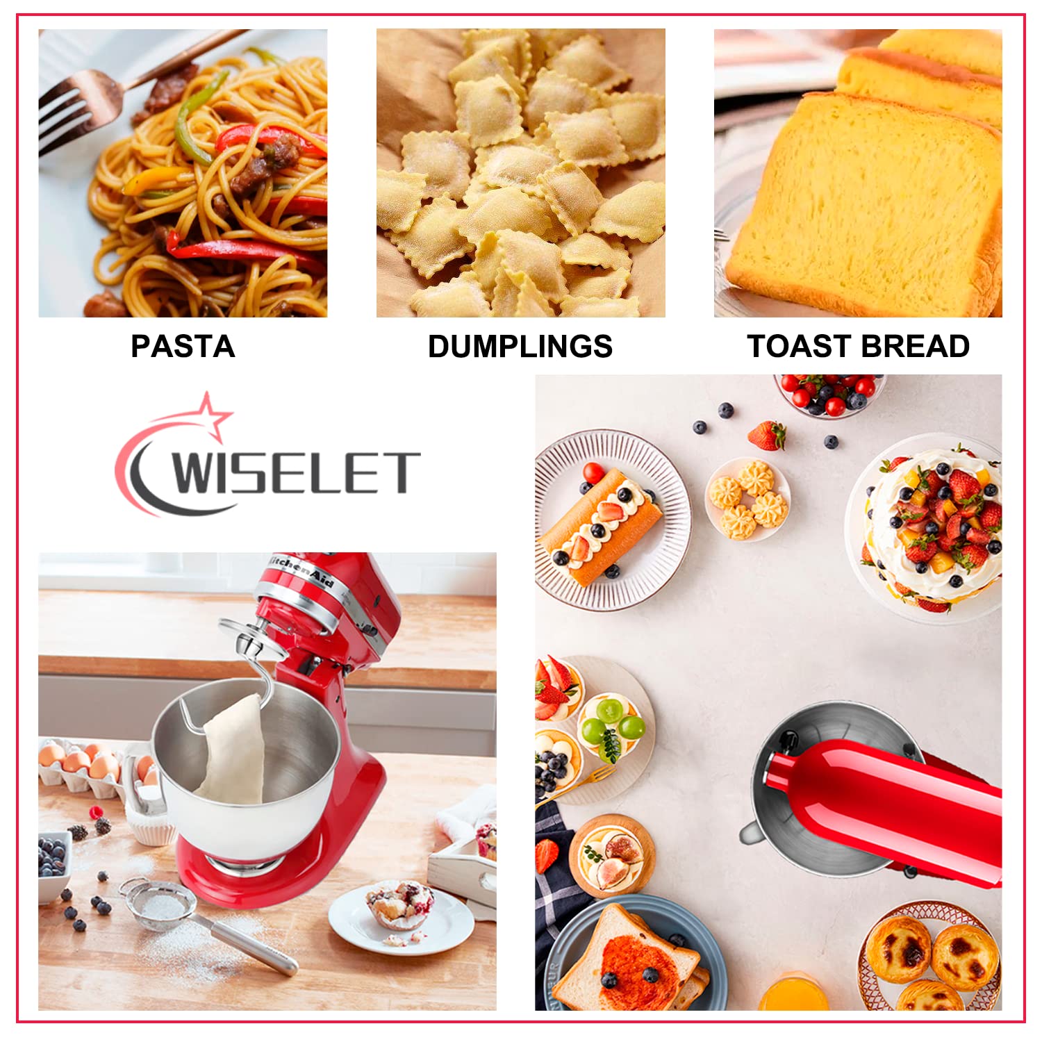 Wiselet dough hook is dishwasher safe for easy cleanup after baking.