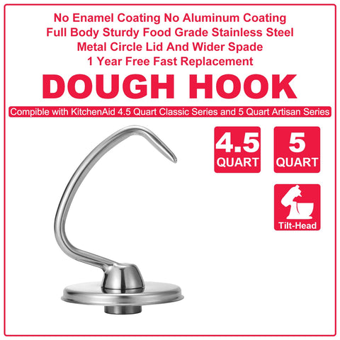 Wiselet stainless steel construction adds durability for daily kneading tasks.