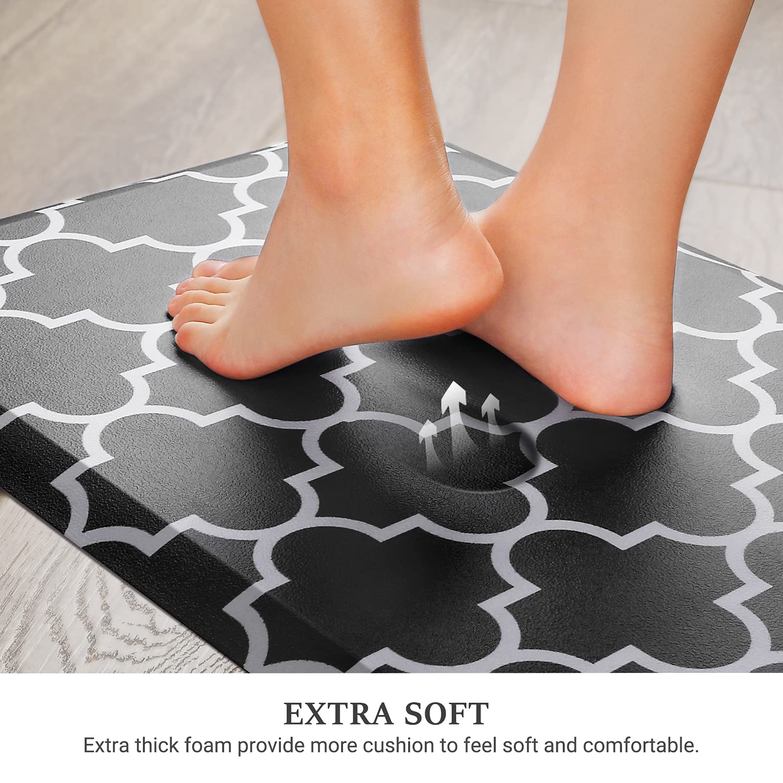Waterproof surface of the WISELIFE mat resists spills and cleans quickly
