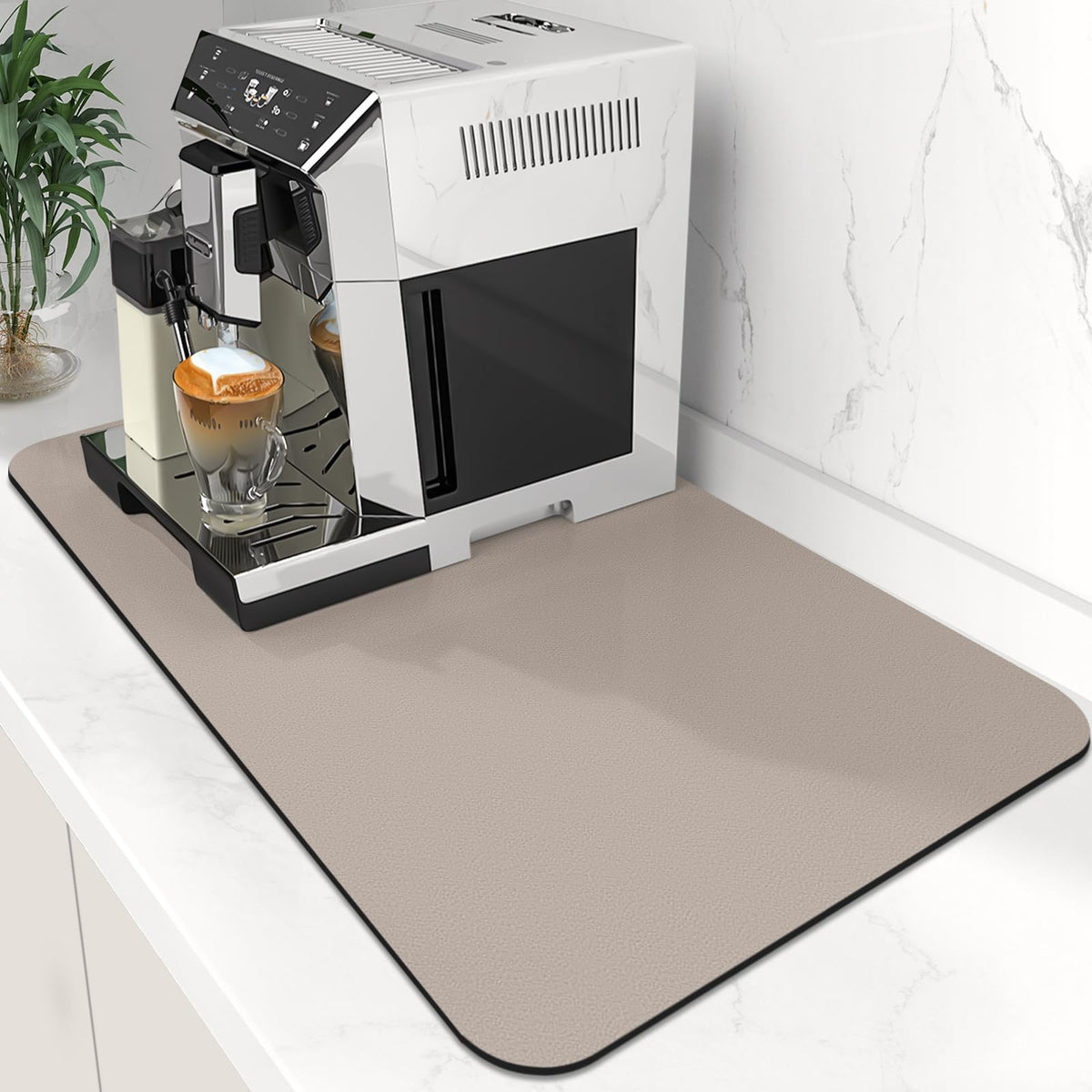 WISELIFE coffee mat absorbent-drying under the coffee maker keeps counters dry.