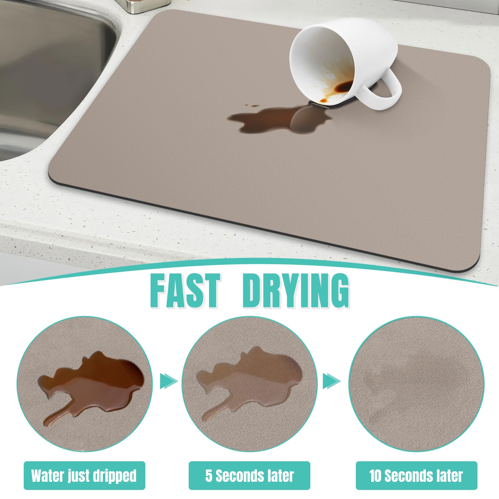 WISELIFE coffee mat stain-prevention blocks milk and coffee marks.