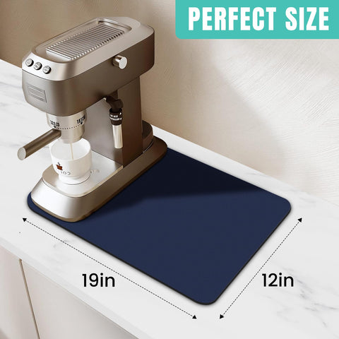 WISELIFE Coffee Mat under coffee machine keeps spills contained and counters dry.