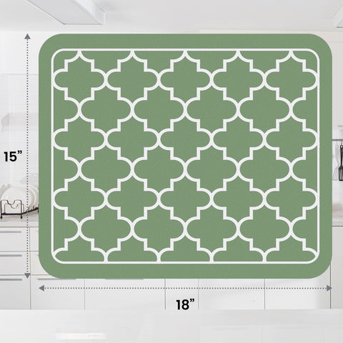 WISELIFE dish drying mat cut-to-fit design lets you customize coverage.