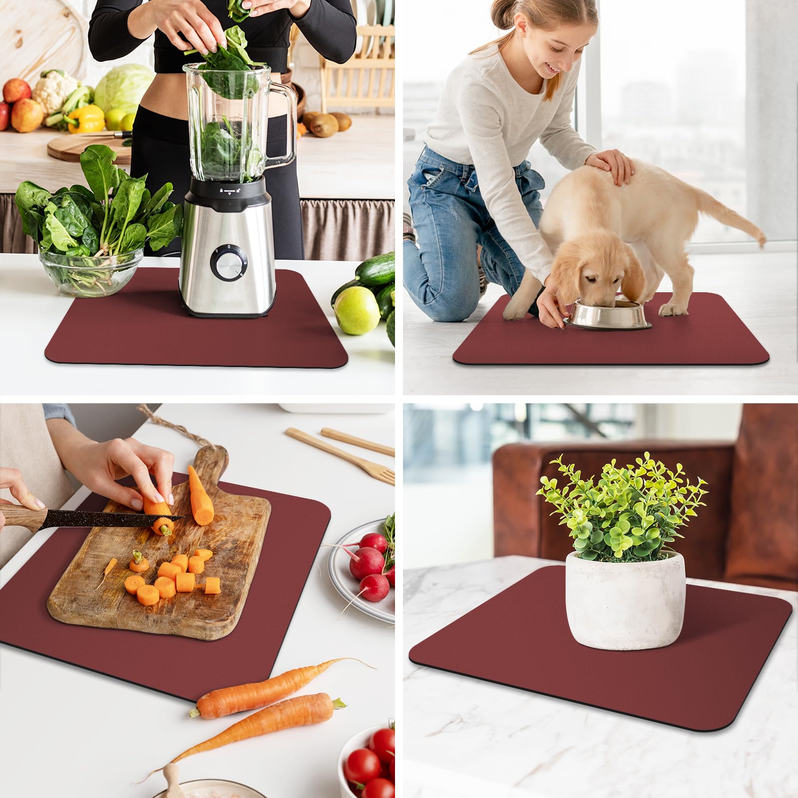 WISELIFE dish mat is easy to rinse and air-dry.