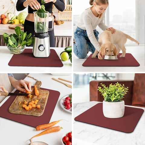 WISELIFE dish mat is easy to rinse and air-dry.
