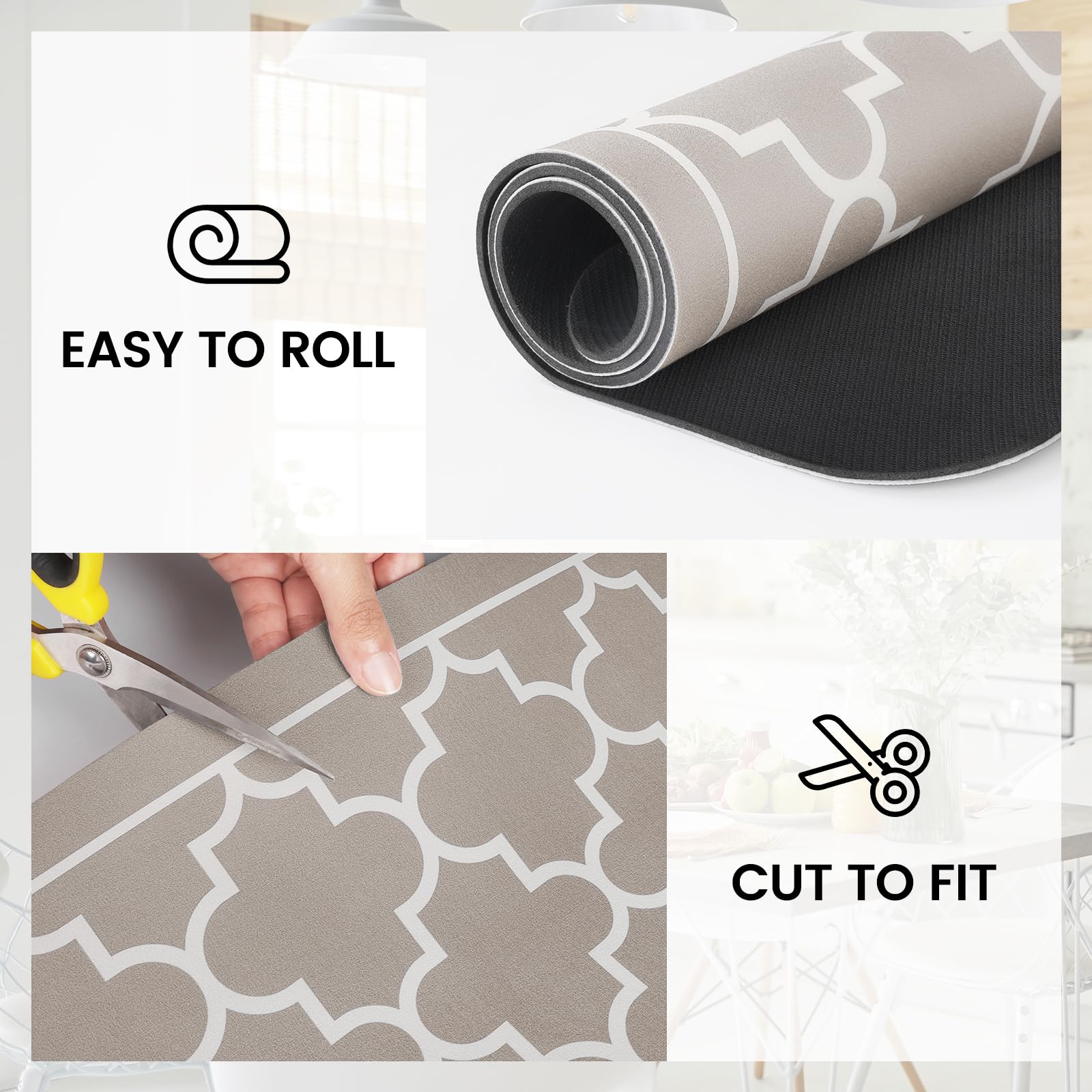 WISELIFE dish drying mat four-leaf-pattern adds stylish decor.