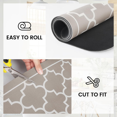 WISELIFE dish drying mat four-leaf-pattern adds stylish decor.