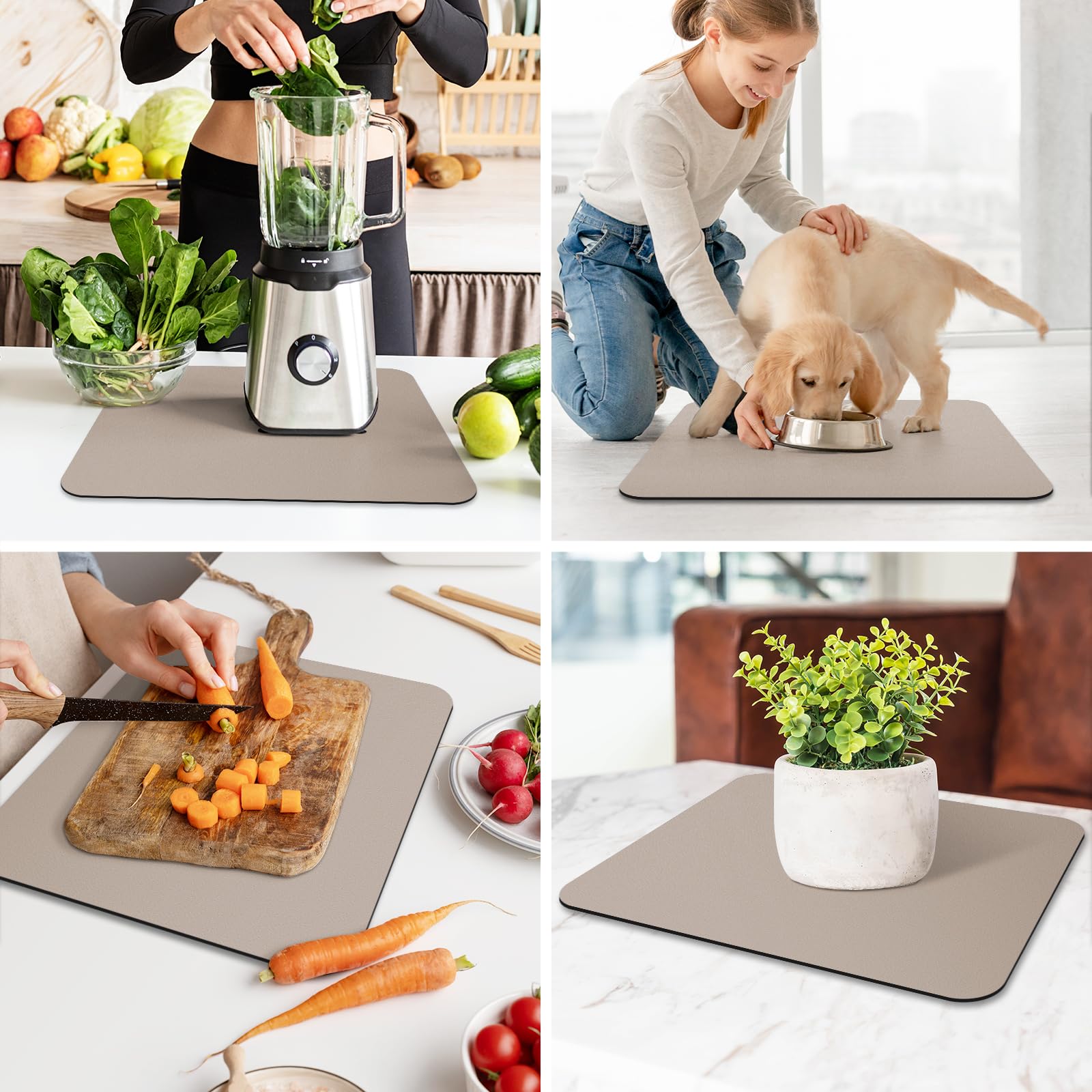 WISELIFE four-leaf pattern adds style while drying dishes