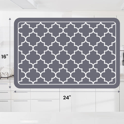 WISELIFE dish drying mat four-leaf-clover pattern adds style while drying dishes.