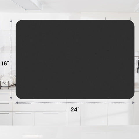 WISELIFE mat rolls up easily for compact kitchen storage.