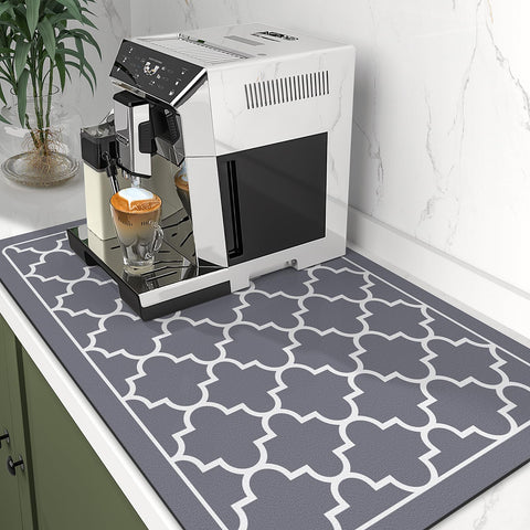 WISELIFE dish drying mat rolled-up-storage; easy to tuck away when not in use.