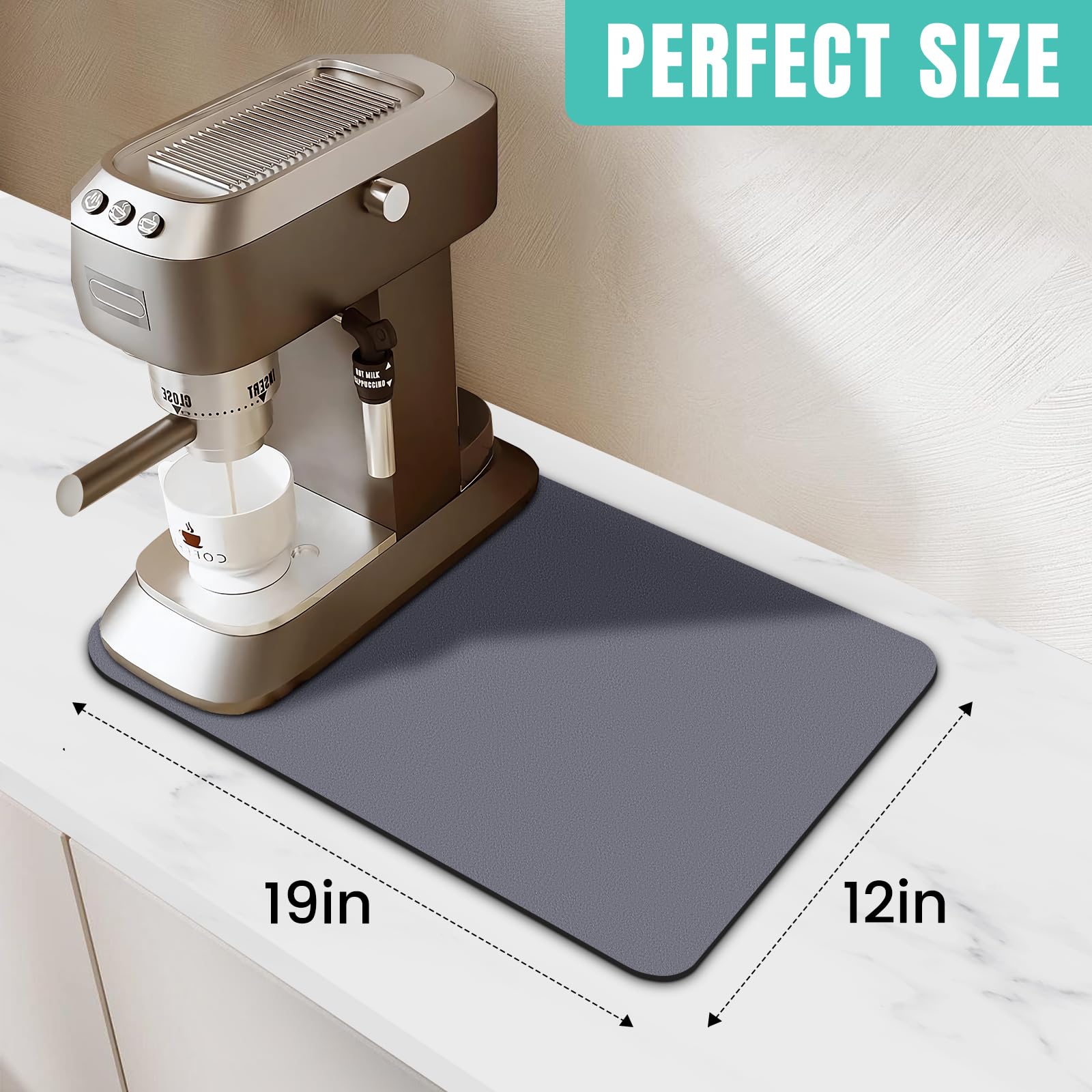 WISELIFE drying mat large keeps kitchen counters dry after washing