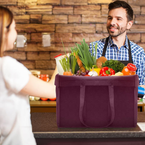 WISELIFE easy-clean bags wipe clean after store trips.